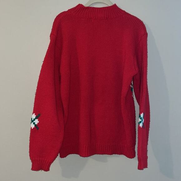 Karen Scott Vintage Sweater Size M Pullover Crewneck Red Scottie Dog - Picture 4 of 6